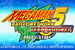 Mega Man Battle Network 5 Team Colonel Title Screen